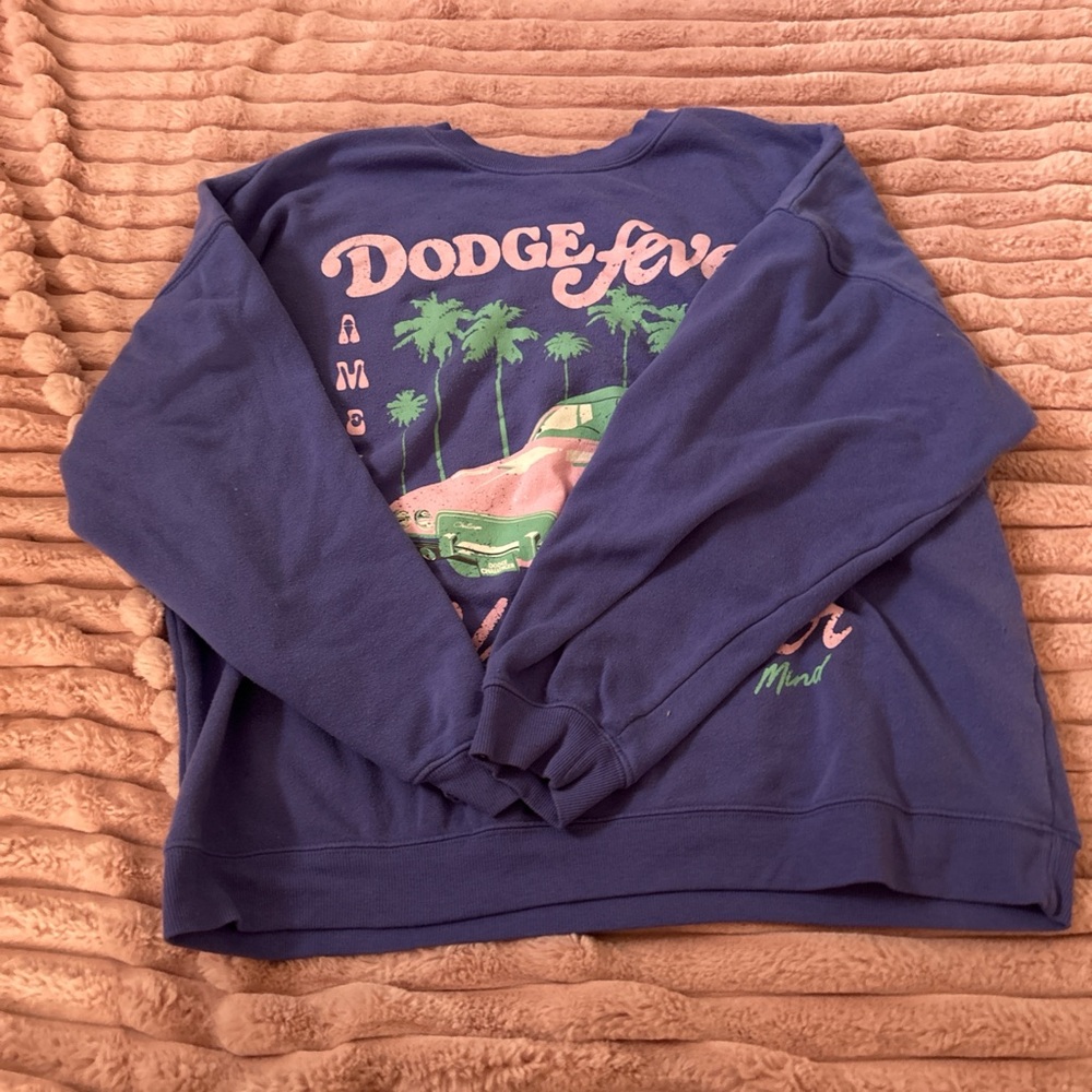 Dodge Women's Blue Crew Neck Sweater